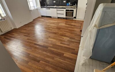 Rénovation d’un séjour-cuisine de 30 m² : remplacement complet du sol